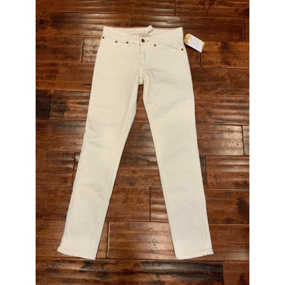 Raleigh Denim "The Macon" White Denim Thin Fit Skinny Jeans, Size 24 NWT!